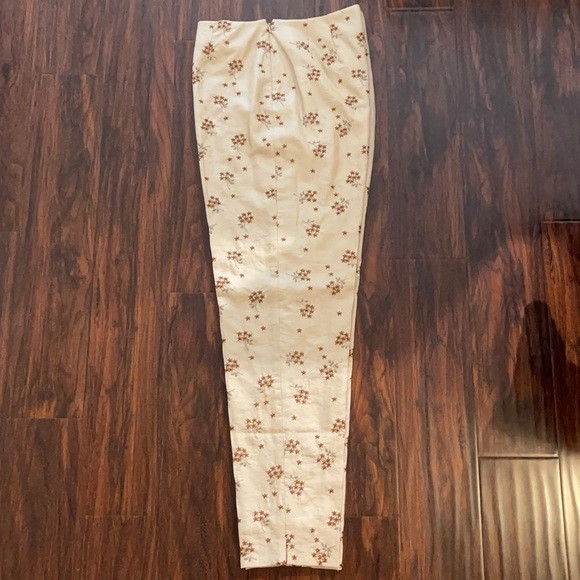 Dana Buchman S 12 Women’s Cream Embroidered Pants - Picture 4 of 12